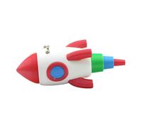 Space Fidget Keychain, Rocket Sensory Toy, Cute Space , Soft Squeeze Portable Stress Relief Sturdy Mini Design, for Kids Friends Teens Classroom Office Work Travel Party Favors