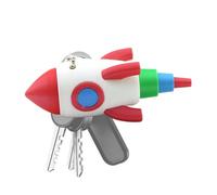 Space Fidget Keychain, Rocket Sensory Toy, Cute Space , Soft Squeeze Portable Stress Relief Sturdy Mini Design, for Kids Friends Teens Classroom Office Work Travel Party Favors