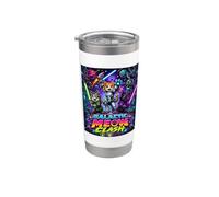 Space Fight Cat Adventure Space Crew Illustration Cartoon Vaso térmico de acero inoxidable de doble pared