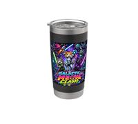 Space Fight Cat Adventure Space Crew Illustration Cartoon Vaso térmico de acero inoxidable de doble pared