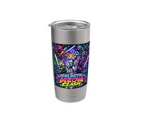 Space Fight Cat Adventure Space Crew Illustration Cartoon Vaso térmico de acero inoxidable de doble pared