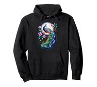 Space Flowers Pavo Real Pavos Reales Sudadera con Capucha