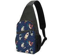 Space Foxes Cats Astronaut Sling Bag Crossbody Hombro Viaje Cofre Mochila Senderismo Mochila para Deportes Compras Trabajo