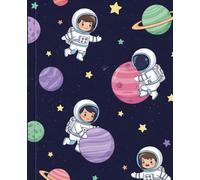 Space Galaxy Composition Notebook College Ruled: Cool Astronaut & Starry Universe Cover | 7.5 x 9.25 in, 110 Pages | School Writing Journal for Teens, Students, and Space Lovers