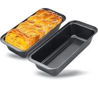 Space Home - 2x Molde de Horno Plumcake para Pan Rectangular - Molde de Horno para Bizcochos, Brownies, Pasteles, Pan - 25 cm