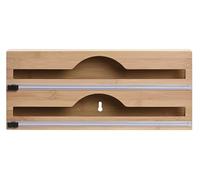 Space Home Dispensador / Organizador con Cortador de Papel de Aluminio y Film - Portarrollo para Film - Dispensador para Pared o Cajón - Soporte de Rollo de Aluminio