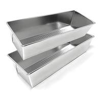 Space Home - Molde de Horno Plumcake - Molde para Pan - Molde Rectangular de Horno - Molde de Pan Rectangular - Aluminio - Set 2-35 cm