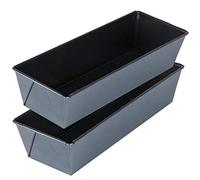 Space Home - Molde de Horno Plumcake - Molde Rectangular para Pan - Molde de Repostería para Bizcochos de Acero al Carbono con Recubrimiento Antiadherente - 30 cm - Set de 2