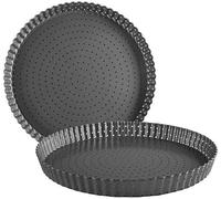 Space Home - Molde Quiche Desmontable - Molde de Tarta Desmontable - Molde Perforado para Quiche y Tarta - Molde para Tartaletas, Tarte Tatin, Pie Pan - Molde de Horno Rizado Desmontable 28 cm