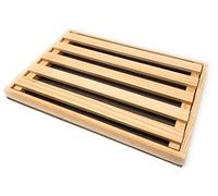 Space Home - Tabla para Cortar el Pan - Tabla con Rejilla Extraíble para Migas - Tabla de Pan - Tabla Corta Pan Recogemigas - 32 x 22 x 2,5 cm