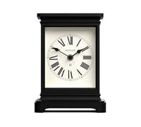 SPACE HOTEL Newgate® Time Lord Reloj de repisa | Diseño clásico de Reloj de carruaje | Negro | Números Romanos | Estilo clásico contemporáneo para Escritorio, Mesa, estantería o mesita de Noche