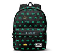 Space Invaders Army-Mochila ECO 2.0, Negro, 32 x 44 cm, Capacidad 22.5 L