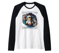 Space Kitty Crew Meowter Space Explorers Lindo Gatito cósmico Camiseta Manga Raglan