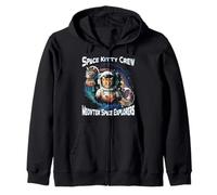 Space Kitty Crew Meowter Space Explorers Lindo Gatito cósmico Sudadera con Capucha