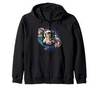 Space Kitty Galaxy Explorer Lindos gatitos en Space Cosmic Cat Sudadera con Capucha