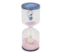 Space Man Decorative Sand Timer Clock, Hourglass Timer for Office Home Kitchen Desk, Astronaut Shaped Glass Hourglass with Visual Time Management Function for Education and Focus (Rosa 30 Minutos)
