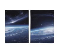 Space Photo - Soporte para pasaporte de poliuretano para mujeres y hombres, fundas para tarjetas para artículos esenciales de viaje, cartera de viaje para identificación, crédito, seguro, seguro