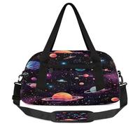 Space Planet - Bolsa de lona para niños, niñas, adolescentes, universo, galaxia, planeta, deportes, gimnasio, viajes, gimnasia, baile, ballet, multicolor