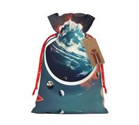 Space Planet Earth - 1 bolsa con cordón de 4.7 x 6.9 pulgadas, duradera y elegante, ideal para regalos personalizados de Halloween