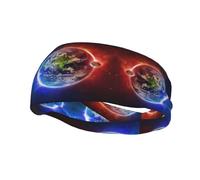 Space Planet Earth - Bandas deportivas para hombre y mujer, para correr, fitness, yoga, ciclismo, absorbe el sudor, antideslizante
