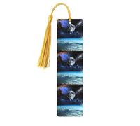 Space Planet Printing - 5 marcapáginas de madera para hombres y mujeres, marcapáginas geniales, marcadores de libros para leer los amantes de los libros