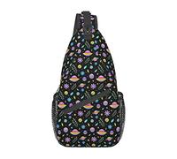 Space Planet Sling Bag, Chest Bag Daypack, Crossbody Sling Mochila para Viajes, Deportes, Correr, Senderismo