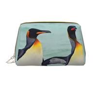 Space Planets - Bolsa de maquillaje portátil de piel estampada con diseño impreso de ancho completo, Lindo pingüino., Talla única