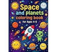 Space & Planets Coloring Book: A Fun Outer Space Coloring Book for Kids Ages 4-8