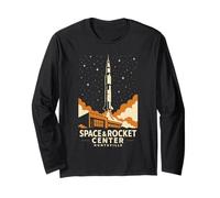 Space Rocket Center Camisa Huntsville AL Astronaut Graphic Manga Larga