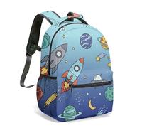 Space Rocket - Mochila escolar para niños, diseño de planetas, selección de varios tamaños, estampado de estrellas y cometas, bolsa de viaje duradera y ligera para niños, 02., L, Casual