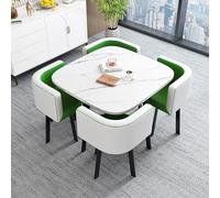Space Saving Dining Table Set for 4 Round/Square Kitchen Table & Chairs for Small Spaces Compact Dining Furniture for Apartments Tiny Homes & Limited Areas