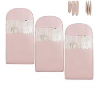 Space Saving Hanging Garment Bag with Self Compression Zipper, Dust Cover Clothes Bags for Down Coat, Winter Coat Storage(Pink,3*XL)