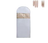 Space Saving Hanging Garment Bag with Self Compression Zipper, Dust Cover Clothes Bags for Down Coat, Winter Coat Storage(Grey,XL)