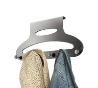 Space Saving Hanging Organizer, Metal Storage Rack, Behind Door Hooks for Organization, Steel Coat Rack, Functional Towel Hanger for Bathroom Bedroom Toilet Home Apartment Farmhouse Dormitory