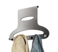 Space Saving Hanging Organizer, Metal Storage Rack, Behind Door Hooks for Organization, Steel Coat Rack, Functional Towel Hanger for Bathroom Bedroom Toilet Home Apartment Farmhouse Dormitory