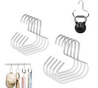 Space Saving Steel Hangers - Heavy Duty Closet Organizer with Anti-Slip Hooks for Hats, Scarves, Belts, Bras | Multifunctional & Durable Storage Solution (10*White)