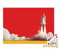 Space Shuttle Launch-5 Puzzles Imposible,desafío for Adults Entretenimiento Creativo 1000 Piezas Obra De Arte De Juego De para Adultos Y Niños A Partir De 12 Años 38x26cm/1000pcs