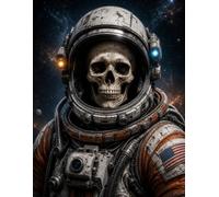 Space Skull Astronaut - Halloween Lined Notebook: Ruled Pages with a Small Skull Design on Every Page - Perfect for Writing, School, Work, Sci-Fi Fans, Horror Lovers, and Halloween Gifts