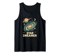 Space Star Dreamer Astronomer Vintage Hombres Camiseta sin Mangas