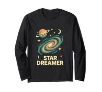 Space Star Dreamer Astronomer Vintage Hombres Manga Larga