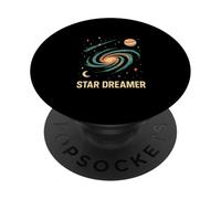 Space Star Dreamer Astronomer Vintage Hombres PopSockets PopGrip Adhesivo
