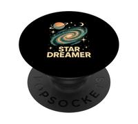 Space Star Dreamer Astronomer Vintage Hombres PopSockets PopGrip Adhesivo
