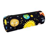 Space Stars Planets Galaxy Rockets Sun - Estuche de lona para lápices, monedero, bolsa de maquillaje para estudiantes, papelería, escuela, oficina, almacenamiento, Multi#01, 20x6.3cm/7.9x2.5in, Estuches para lápices