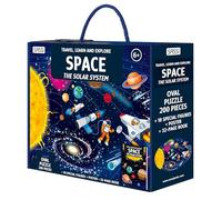 Space. The solar system. Travel, learn and explore. Ediz. a colori. Con oval puzzle. Con 18 special figures. Con Poster (Sassi junior)