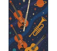 Space Time | Music Notebook - For Kids and Adults | Blank Sheet Music Notebook | 10 Staves Per Page | 8.5"x11" | 100 Pages | Double Sided: For Creativity, learning and having fun.