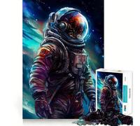 Space Walk Dos Rompecabezas para Adultos de 1000 Piezas Juguete de lógica Mental Suave y Relajante Corte Firme Lista de Deseos de Papá Noel 38x52cm
