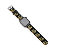 Space Weed Smoking Moon Alien - Correas de repuesto de silicona para Apple Watch, 38mm/40mm, Acero inoxidable, Amatista