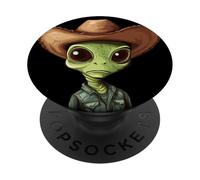 Space Wrangler Alien para una mirada galáctica PopSockets PopGrip Adhesivo