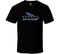 Space X D~r~a~g~o~n SpaceLogo Elon Musk T Shirt Mens