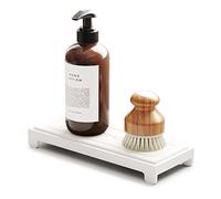 SpaceAid DryingNeat - Organizador de fregadero, organizador de fregadero de secado instantáneo, dispensador de jabón de esponja de cocina, estante de bandeja de secado rápido para encimera (estante de